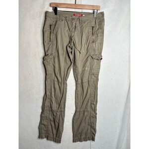 Unionbay Khaki Green Cargo Pants Womens 9 Studded Utility Low Rise Y2K J3W2LF3